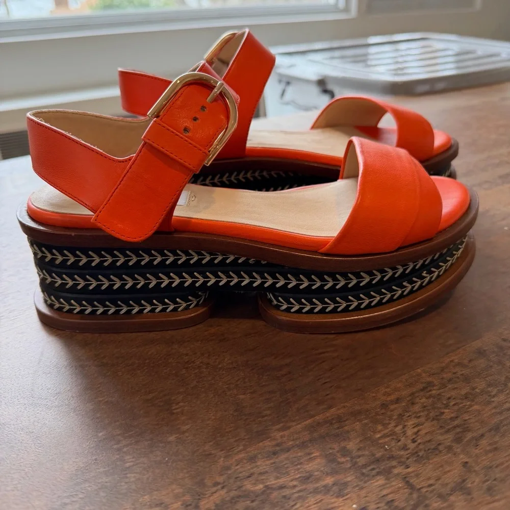 Gabriela Hearst "Mika” Embroidered Leather Platform Sandals (NWT) - Picture 8 of 9